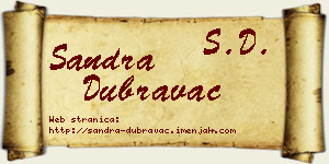 Sandra Dubravac vizit kartica
